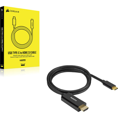 Kabel Corsair USB-C > HDMI (czarny, 1 metr)