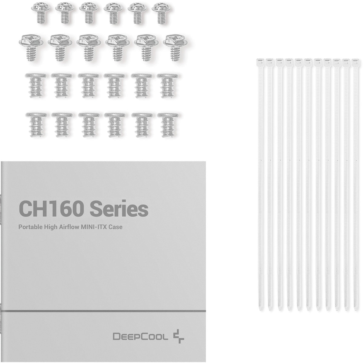 Obudowa mini tower Deepcool ch160 (biała | 2x USB-A | 1x USB-C | szkło hartowane)