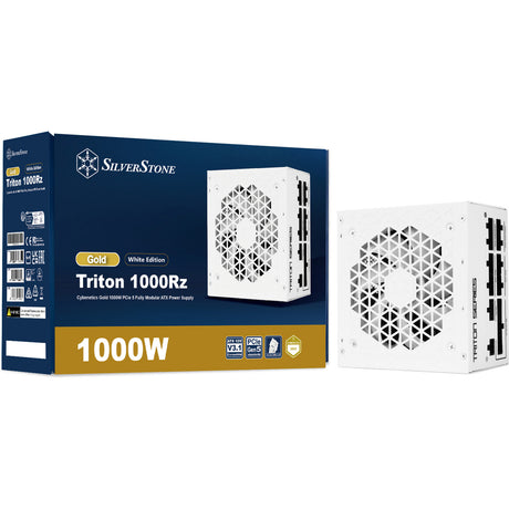 Modułowy zasilacz Silverstone Triton 1000rz o mocy 1000 W (biały, 1x 12 V-2x6, 4x pcie)
