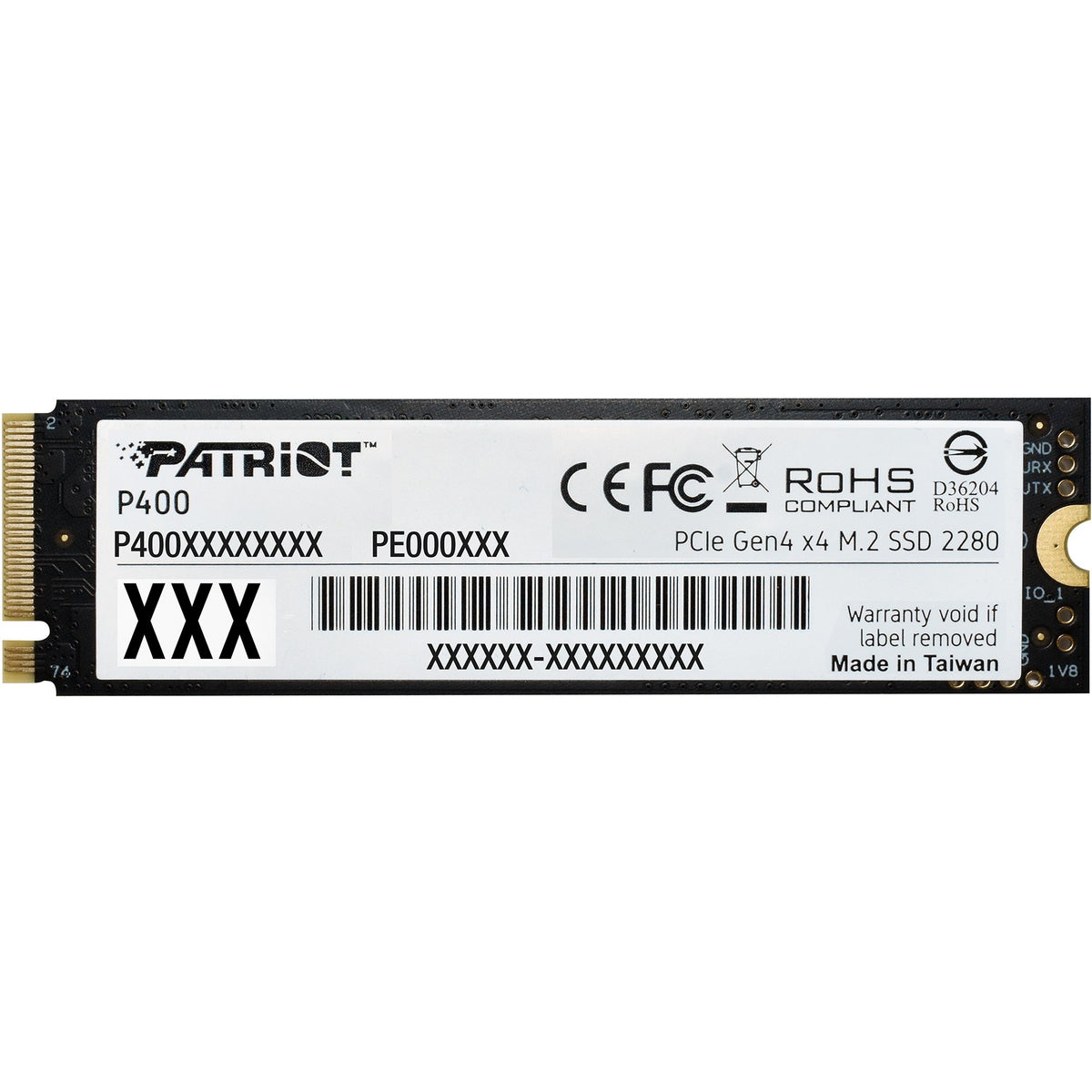 Patriot p400 v4 500 gb ssd (p400vp500gm28h, pcie 4.0 x4, nvme 2.0, m.2 2280)
