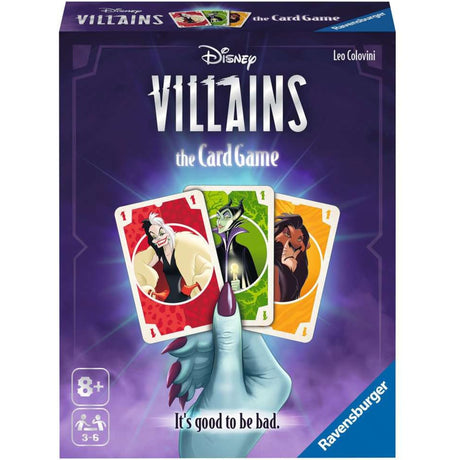 Gra karciana Ravensburger Disney złoczyńcy (holenderska, 3–6 graczy, 15 minut, od 8 lat)