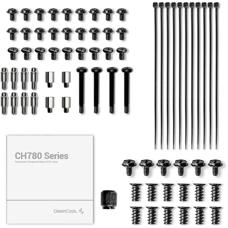 Obudowa Deepcool CH780 Midi Tower (czarna | 4x USB-A | 1x USB-C | RGB | szkło hartowane)