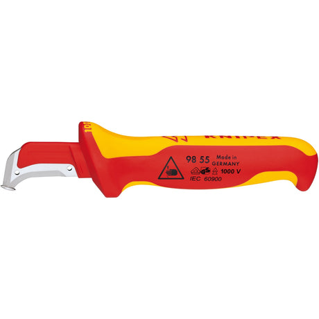 Nóż do demontażu Knipex 9855sb (czerwony żółty, 180 mm)