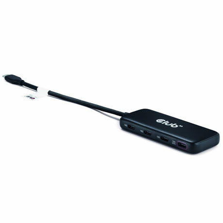 Koncentrator danych Club 3D USB-C 4-portowy 10G z koncentratorem USB PD3.0 (czarny)