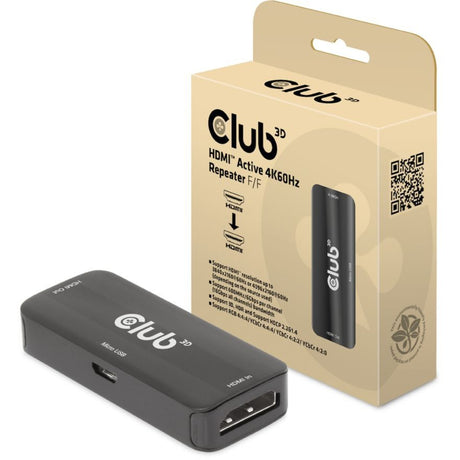 Aktywny wzmacniacz sygnału Club 3D HDMI 4K60 Hz F F (czarny)