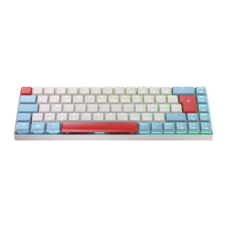 Kompaktowa bezprzewodowa klawiatura mechaniczna RGB Cherry MX-LP 2.1 (biała, układ US (QWERTY), prędkość niskoprofilowa MX, 65%, RGB, nasadki klawiszy ABS, 2,4 GHz | Bluetooth 5.2 | USB-C)