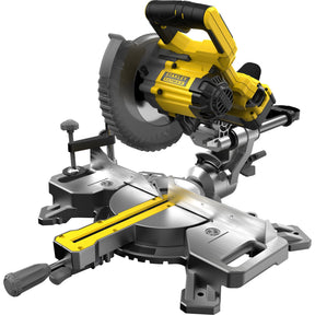 Stanley fatmax v20 18v 4.0ah 190 mm piła poprzeczna i ukośna (żółto-czarna, akumulator (18v, 4.0ah) i ładowarka (2a) w zestawie)