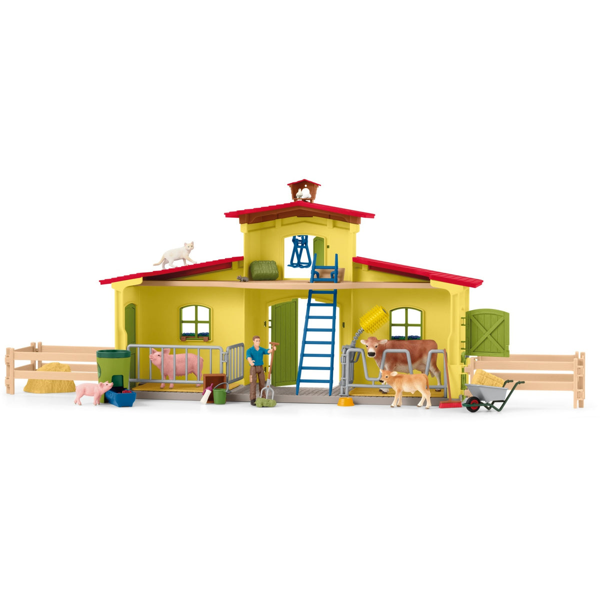 Świat farmy Schleich - duża stabilna, żółta figurka do zabawy