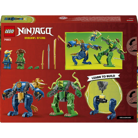 Lego ® ninjago® – bitwa smoczego mecha Jay’a – zabawkowy mech – zestaw do zabawy z 2 minifigurkami – 71853