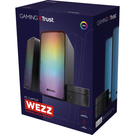 Trust GXT 611 Wezz Illuminated 2.0 Zestaw głośników RGB Głośnik do komputera (czarny, diody LED RGB)