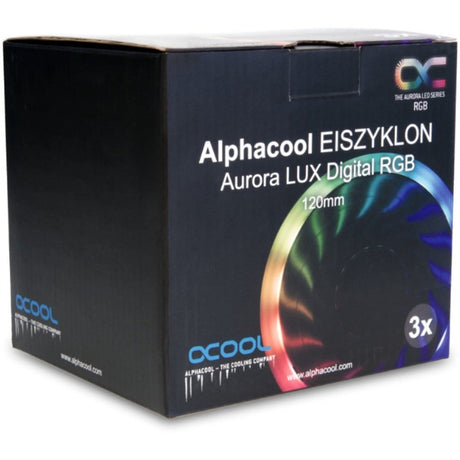 Wentylatory Alphacool eiszyklon aurora lux digital rgb (3 sztuki, 120 x 120 x 25 mm, 3-pinowe złącze wentylatora)