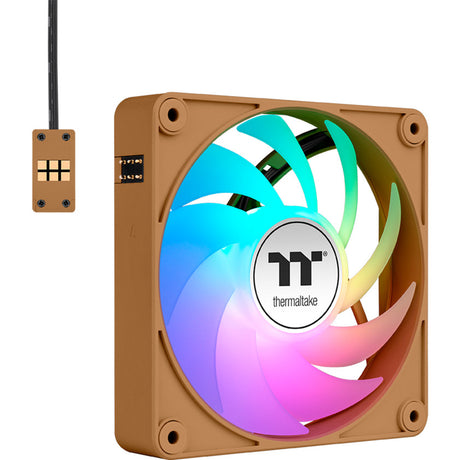 Thermaltake ct120 ex argb Sync wentylator chłodzący komputer żwirowy (zestaw 3 wentylatorów) wentylatory do obudowy (jasnobrązowy, 3 sztuki, 120 x 120 x 25 mm, pwm)