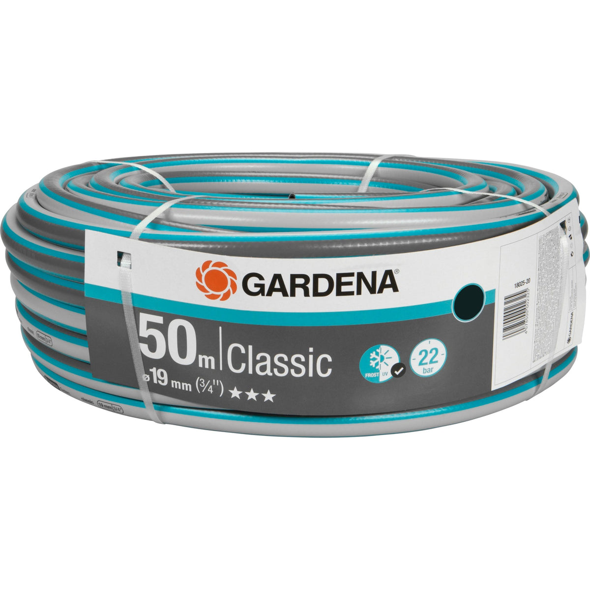 Wąż Gardena Classic 19 mm (3 4 ) (szary turkus, 18025-20, 50 m)