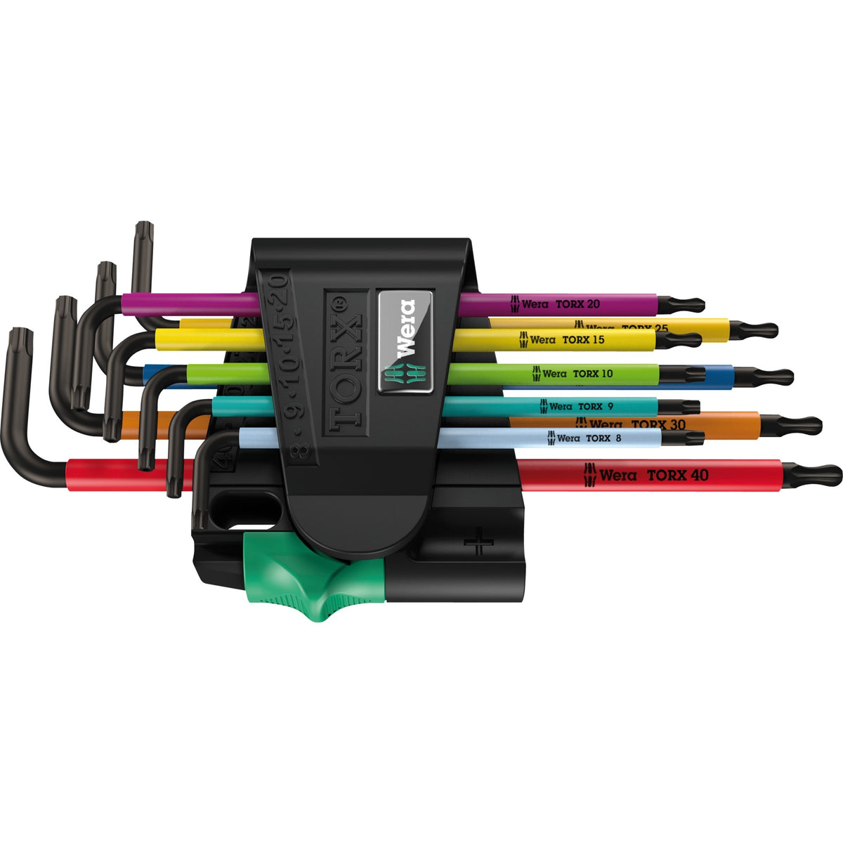 Zestaw kluczy sześciokątnych Wera torx 967 9 tx bo wielokolorowy 1 sb (9 szt., torx t8 do t40)