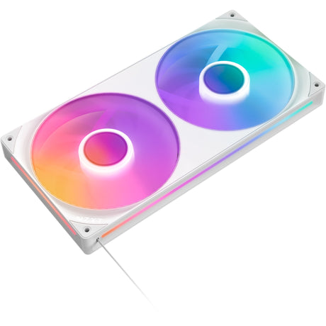 Wentylatory rdzeniowe Nzxt f280 rgb (białe, 2 sztuki, 280 x 140 x 26 mm)