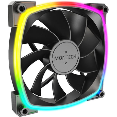 Wentylator obudowy Montech rx120 pwm rgb (czarny, 120 x 25 x 120 mm, 3-pin argb)