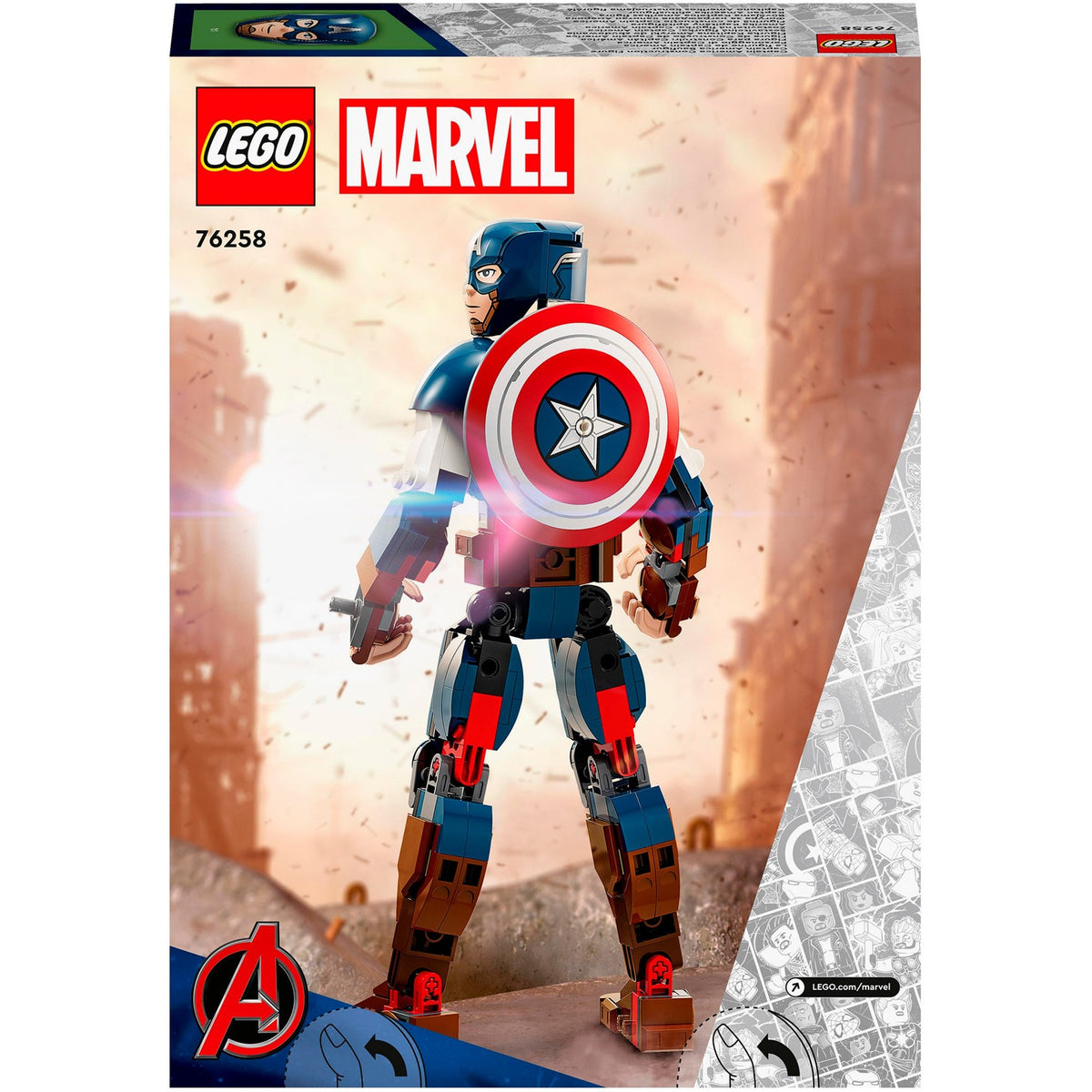 Figurka LEGO Super Heroes 76258 Kapitan Ameryka