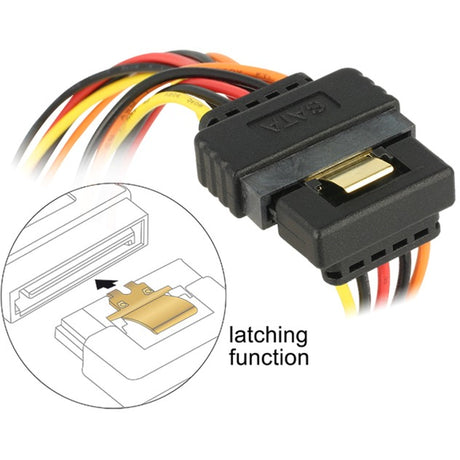 Delock SATA 15-pinowy > 2 x SATA 15-pinowy kabel rozdzielacza zasilania (czarny czerwony, 0,15 m)