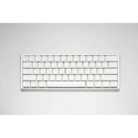 Ducky one 3 klasyczna, czysta biała klawiatura mechaniczna mini rgb (biała, układ amerykański (qwerty), wiśnia mx czerwona, 60%, dioda rgb, podwójny strzał pbt, możliwość wymiany podczas pracy, mechanika szarlatana)
