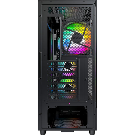 Obudowa midi tower Montech x5 (czarna | 2x USB-A | 1x USB-C | szkło hartowane)