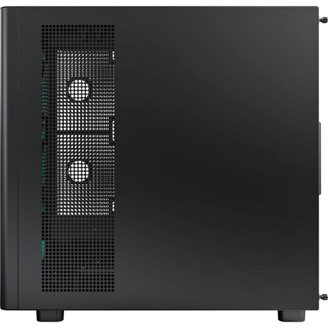 Drewniana obudowa midi tower Montech xr (czarna | 1x USB-A | 1x USB-C | RGB | okno)