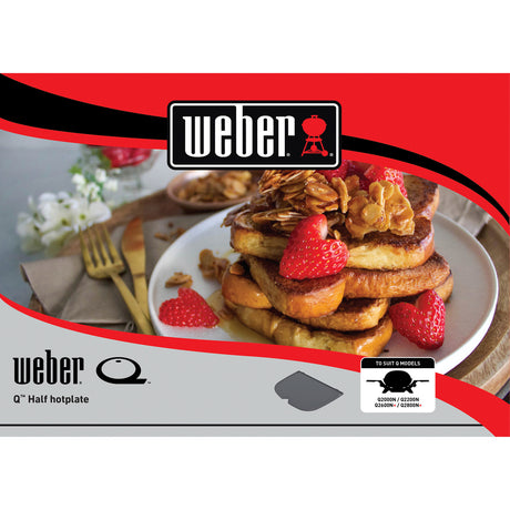 Półplanca Weber do płyty grillowej q 2100n, q 2200n i q 2800n+ (czarna)