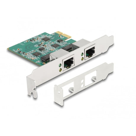 Delock karta pci express x1 do karty sieciowej 2 x rj45 2.5 gigabit lan rtl8125