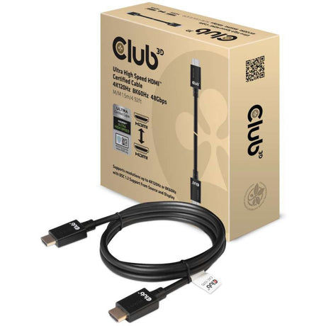 Certyfikat Club 3D ultra high speed HDMI 2.1 kabel męsko-męski (czarny, 1,5 m, 4K 120 Hz, 8K 60 Hz, 48 Gb/s)
