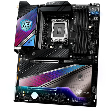 Płyta główna Asrock Z890 Nova WiFi Socket 1851 (czarna, RAID, 5 GB-LAN, 2,5 GB-LAN, WiFi 7, BT, dźwięk, ATX)