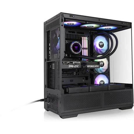 Obudowa Midi Tower Thermaltake View 370 tg argb (czarna | 2x usb-a | 1x usb-c | rgb | szkło hartowane)