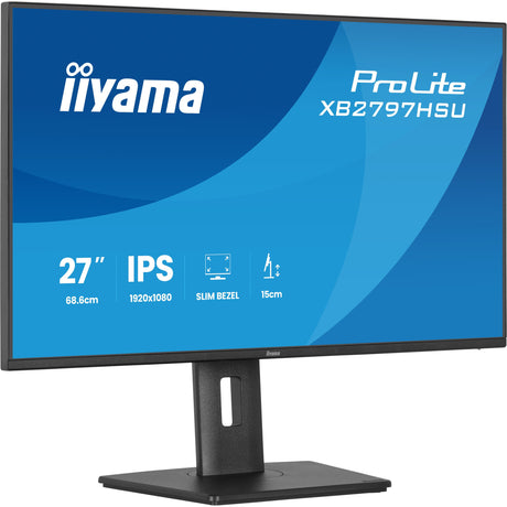Monitor Iiyama prolite xb2797hsu-b1 27 (czarny, 120 Hz, HDMI, DisplayPort, USB-C, audio)