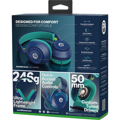 Przewodowy zestaw słuchawkowy do gier Powera Lucidsound LS10X Gen 2 — nauszny zestaw słuchawkowy do gier Mariner Blue (ciemnoniebieski jasnoniebieski, Xbox Series X|S, Xbox One, PC)