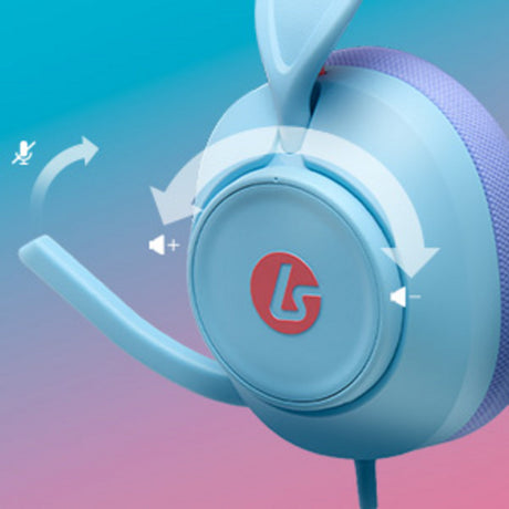 Przewodowy zestaw słuchawkowy do gier Powera Lucidsound LS10 — nauszny zestaw słuchawkowy do gier Ocean Waves (jasnoniebieski fioletowy, Playstation 5, Playstation 4, Xbox Series