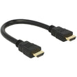 Delock kabel High Speed HDMI z Ethernetem - HDMI a męski > HDMI a męski kabel (czarny, 0,25 m, 4k)