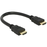 Delock kabel High Speed HDMI z Ethernetem - HDMI a męski > HDMI a męski kabel (czarny, 0,25 m, 4k)
