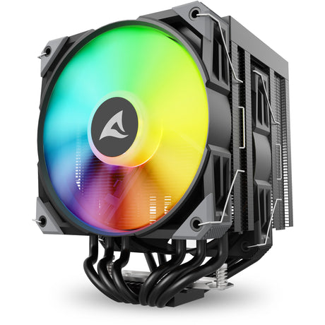 Chłodnica procesora Sharkoon a60 rgb (czarna, 4-pinowe złącze wentylatora pwm)