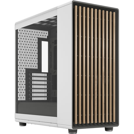 Fractal Design North XL RC Chalk White TG Clear Obudowa Midi Tower (biały kolor drewna | 2x USB-A | 1x USB-C | szkło hartowane)