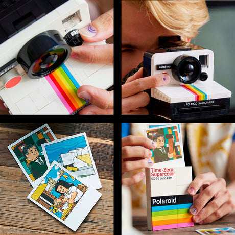LEGO Ideas Polaroid Onestep SX-70 Zabawka konstrukcyjna z aparatem (21345)
