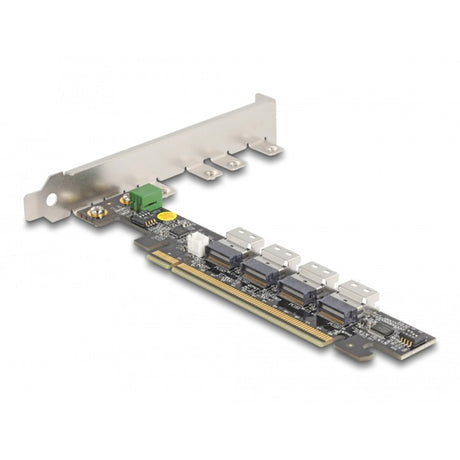 Delock karta pci express x16 do 4 x wewnętrzna karta sieciowa sff-8654 4i nvme
