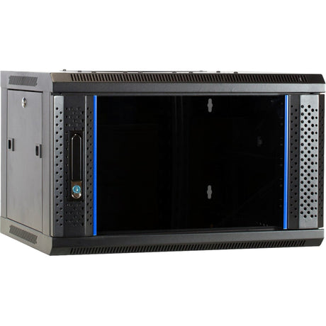 Szafka ścienna DSi 6u ze szklanymi drzwiami - szafa serwerowa ds6406 (czarna, 600 x 450 x 368mm)