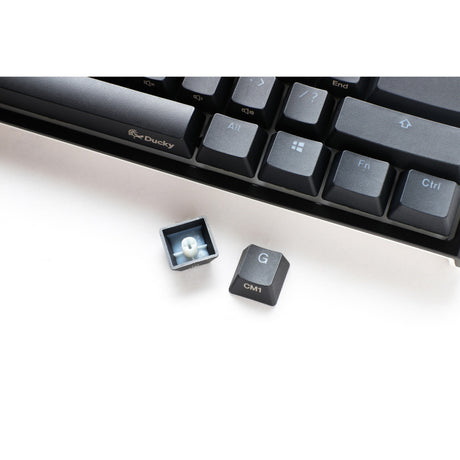 Mechaniczna klawiatura do gier Ducky one 2 pro mini classic rgb (czarna, układ amerykański (qwerty), wiśnia mx speed srebrna, 60%, dioda rgb, double-shot pbt, mechanika szarlatanu)