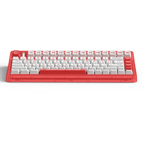 Bezprzewodowa klawiatura mechaniczna Iqunix og80 Joy Seller (czerwona, układ amerykański (qwerty), wiśnia mx cicha czerwona, 80% (tkl), diody led rgb, możliwość wymiany podczas pracy, pbt, 2,4 GHz | bluetooth 5.1 | usb-c)
