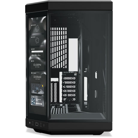 Hyte y70 touch nieskończona obudowa midi tower (czarna | 2x USB-A | 1x USB-C | szkło hartowane)