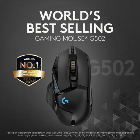 Wysokowydajna mysz do gier Logitech G502 Hero (czarna, 100–25 600 dpi, diody LED rgb)