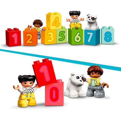 Lego duplo - pociąg z cyframi - zabawka konstrukcyjna do nauki liczenia (10954)