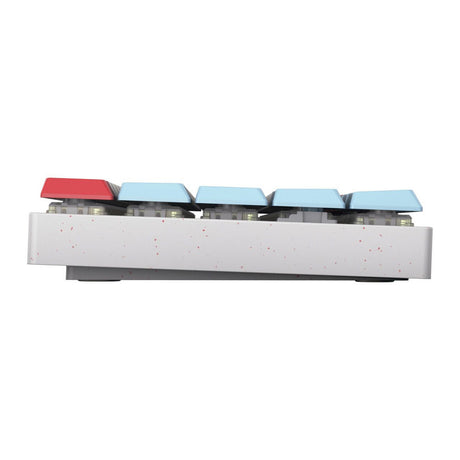 Kompaktowa bezprzewodowa klawiatura mechaniczna RGB Cherry MX-LP 2.1 (biała, układ US (QWERTY), prędkość niskoprofilowa MX, 65%, RGB, nasadki klawiszy ABS, 2,4 GHz | Bluetooth 5.2 | USB-C)
