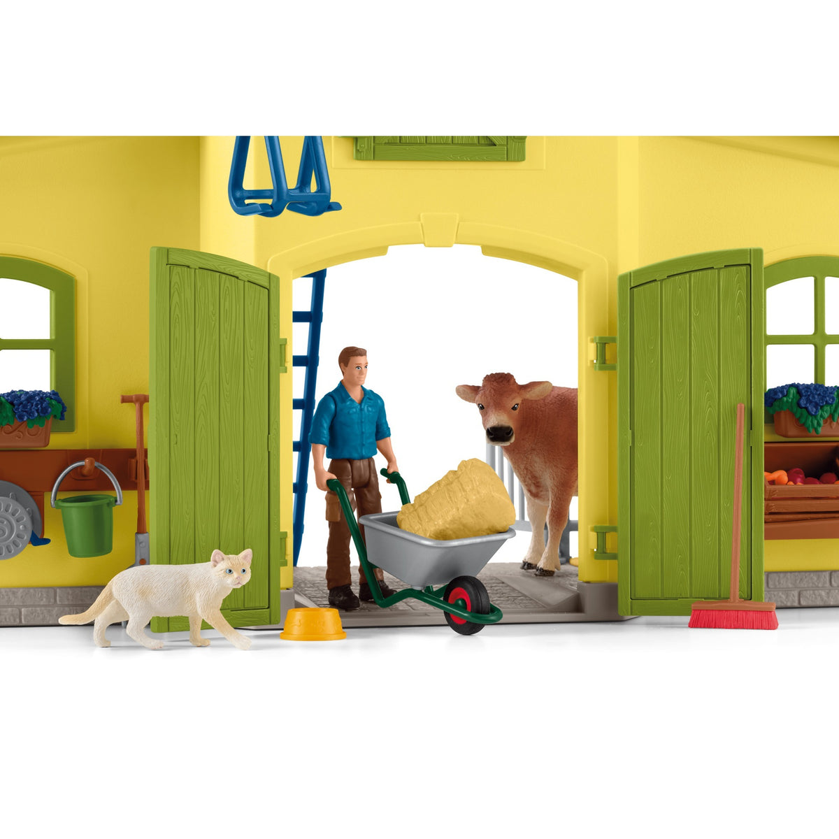 Świat farmy Schleich - duża stabilna, żółta figurka do zabawy