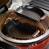 Zestaw patelni Kamado Joe Karbon Steel Half Moon. Patelnia do smażenia