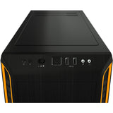 Bądź cicho! obudowa midi tower pure base 600 window (czarno-pomarańczowa | 2x USB-A | szkło hartowane)
