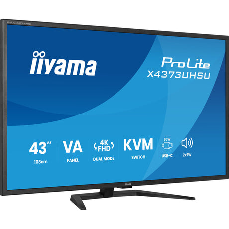 Monitor Iiyama prolite x4373uhsu-b2 42,5 4k UHD (czarny (matowy), hdmi, displayport, usb-c)